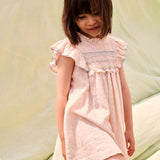 Kids Cotton Aurelina Dress - Cream