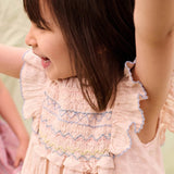 Kids Cotton Aurelina Dress - Cream