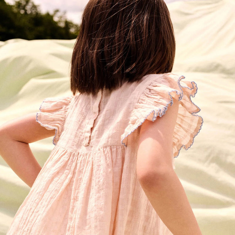 Kids Cotton Aurelina Dress - Cream