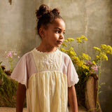 Kids Cotton Aurora Dress - Pink & Yellow