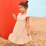Kids Cotton Danya Dress - Yellow Sunny Stripe