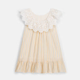 Kids Cotton Danya Dress - Yellow Sunny Stripe
