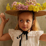 Kids Cotton Mia Dress - Off White Schiffli