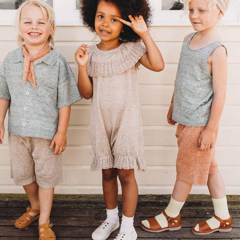 Baby & Kids Linen Liliwen Romper - Mineral