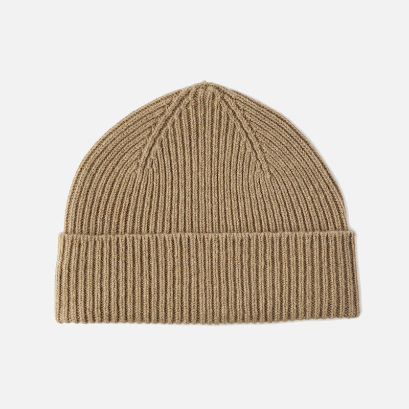 Adults Lambswool Clyde Beanie - Gravel