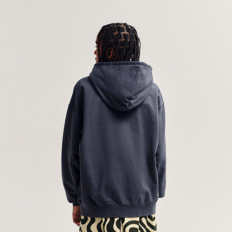 Cotton Hooded Sweat - Dark Shadow