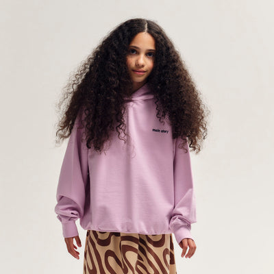 Cotton Hooded Sweat - Pink Lavender