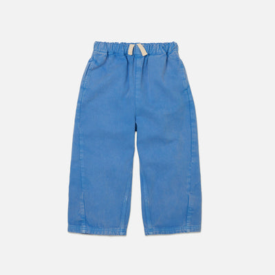 Cotton Twill Relaxed Pant - Blue