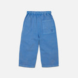 Cotton Twill Relaxed Pant - Blue