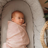 Merino Wool Cocooi Swaddle Wrap - Misty Rose