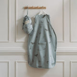Merino Wool/Cotton Go Go Sleeping Bag - Duvet Weight - Sky Blue Acorn