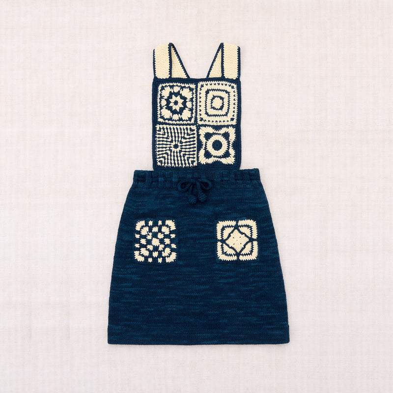 Hand Crochet Pima Cotton Afghan Pinafore - Celestial