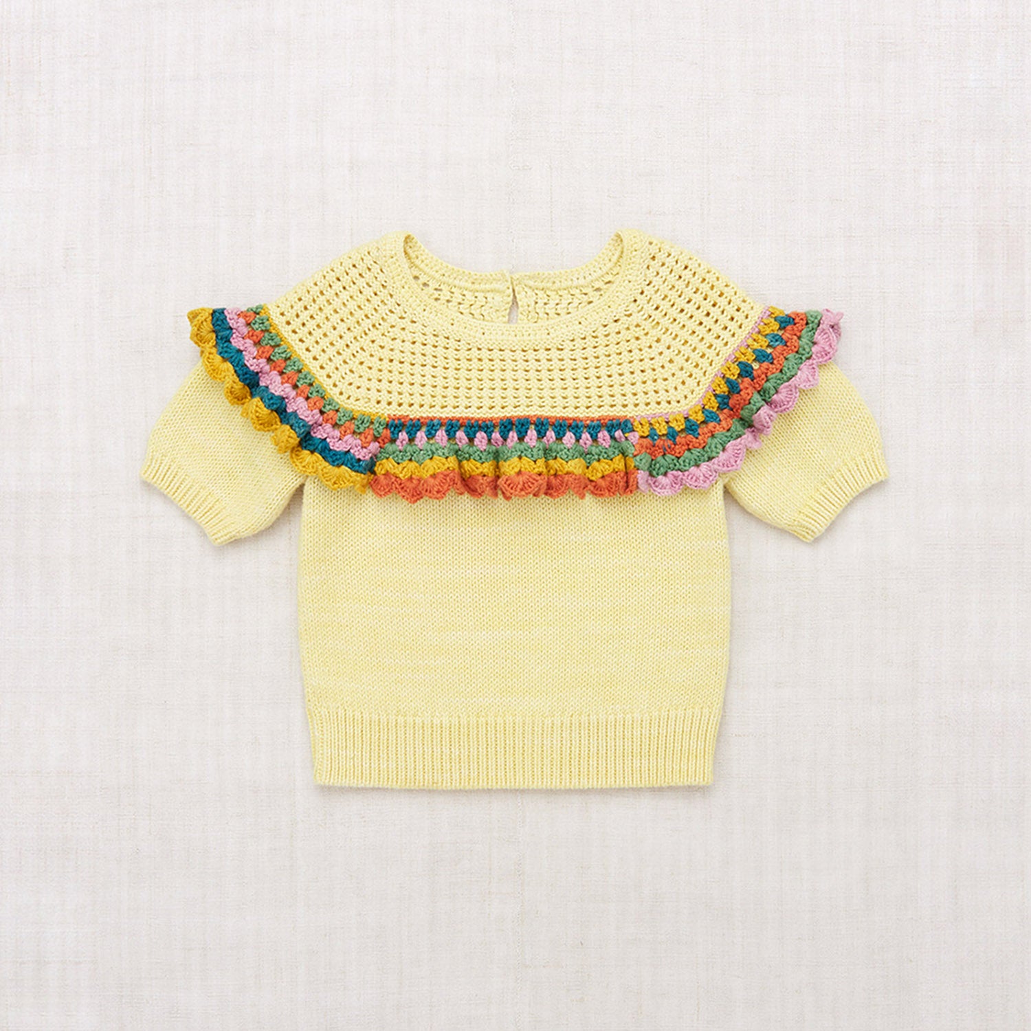 トップス Misha & Puff Crochet Joya Top 6Y Kids Crochet Pima Cotton Joya Top - Vintage Yellow – MamaOwl