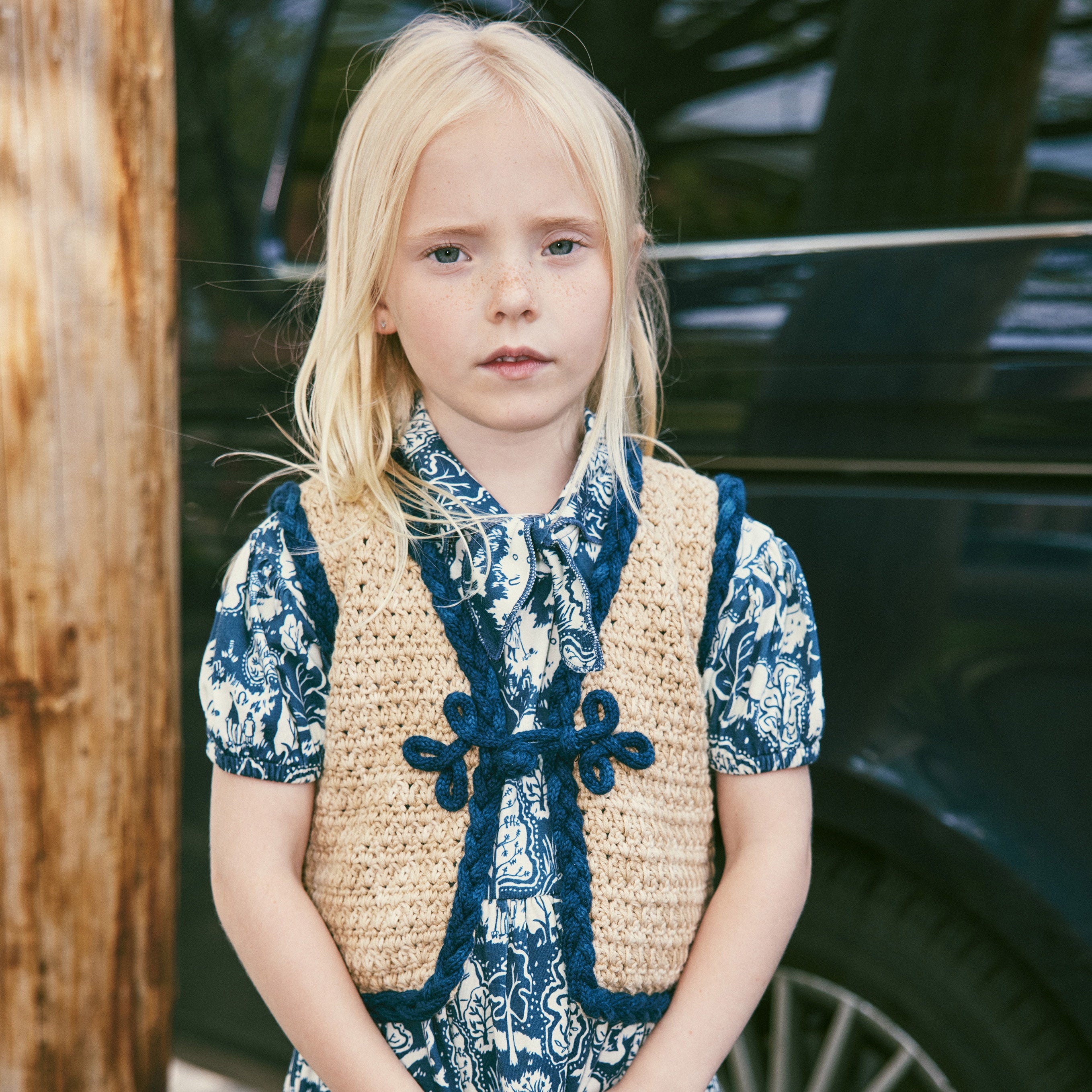 Pima Cotton Junior Scout Dress - Celestial Esplanade – MamaOwl