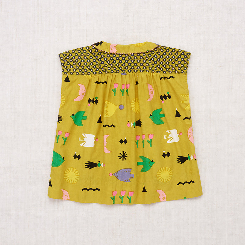 Cotton Nanna Tunic - Pistachio Bird Party