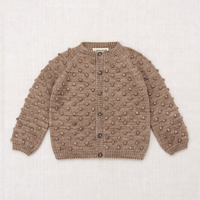 Baby & Kids Hand Knit Merino Wool Popcorn Cardigan - Brut