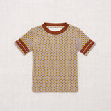 Pima Cotton Rec Tee - Pewter Flower Dot