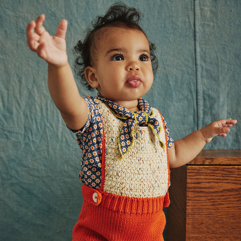 Pima Cotton Scout Tee - Moonlight Flower Dot