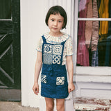 Hand Crochet Pima Cotton Afghan Pinafore - Celestial