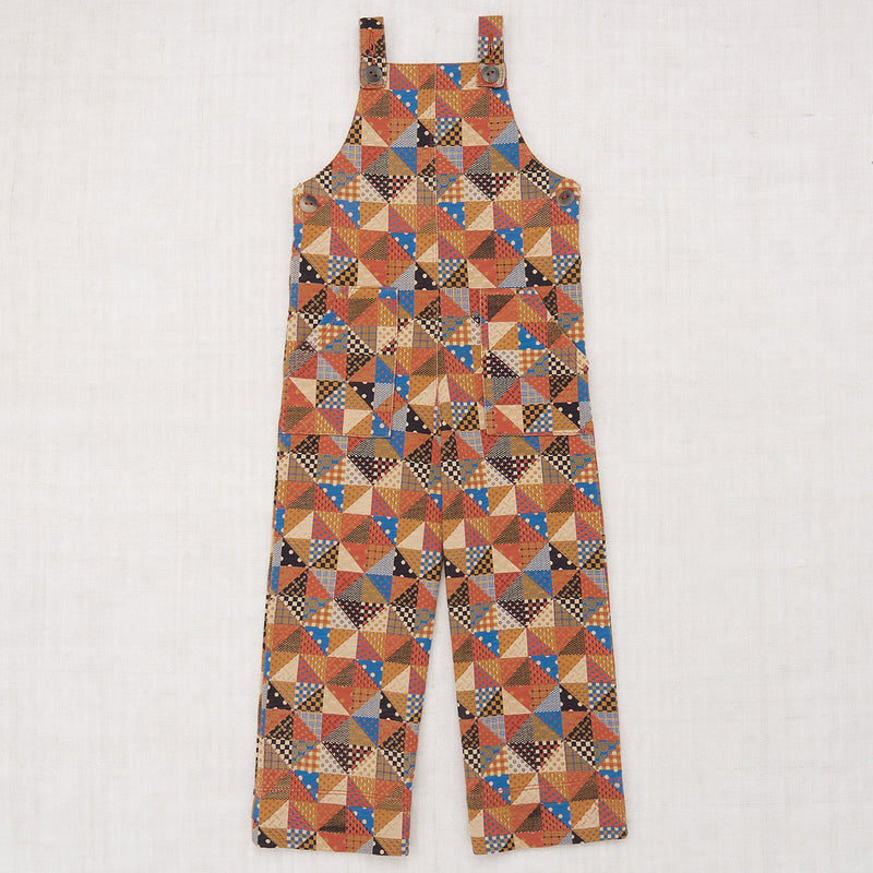 Pima Cotton Long Overall - Cinnamon Patchwork