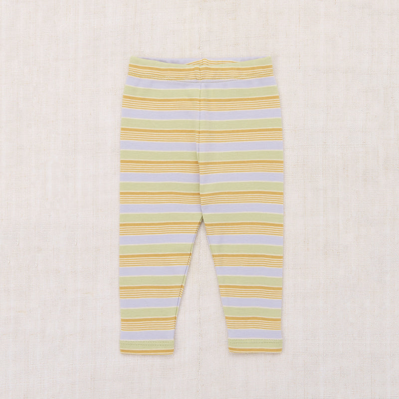 Baby Pima Cotton Leggings - Mist Avenue Stripe