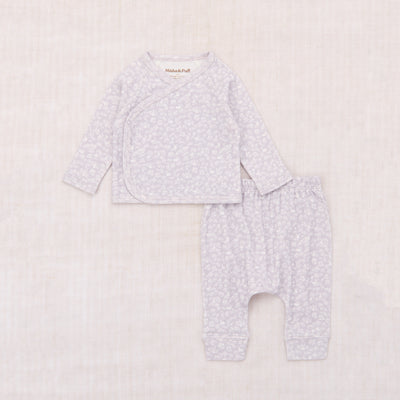 Baby Pima Cotton Wrap Set - Mist Bunny Meadow