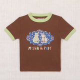 Kids Pima Cotton Barn Cats Collage Ringer Tee - Cola