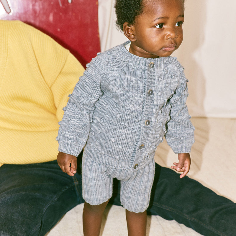 Baby Pima Cotton Rib Shorties - Blue Ribbon