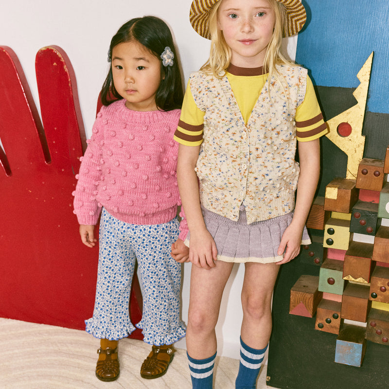 Kids Pima Cotton Skating Pond Skirt - Mist