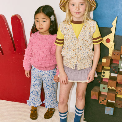 Kids Pima Cotton Skating Pond Skirt - Mist