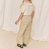 Kids Pima Cotton Beach pant - Mist Avenue Stripe