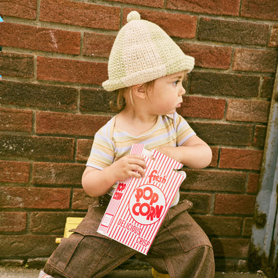 Baby Pima Cotton Lap Tee - Mist Avenue Stripe