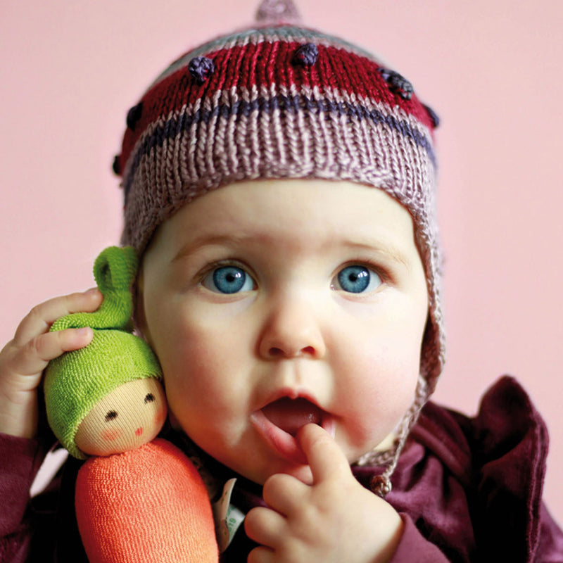 Handmade Cotton/Wool Carrot Rattle