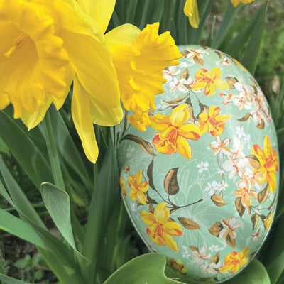 Paper Mache Large Easter Egg - Flowerage - More Options