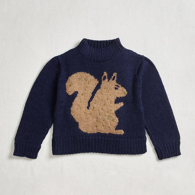 Alpaca Squirrel Sweater - Indigo