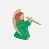 Handcrafted Wooden Angel with Flute
