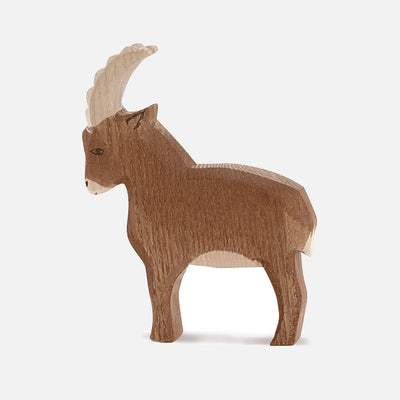 Handcrafted Wooden Mountain Goat