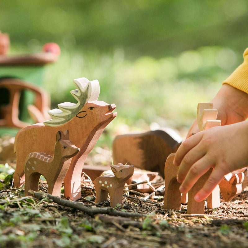 Handcrafted Wooden Red Deer Stag