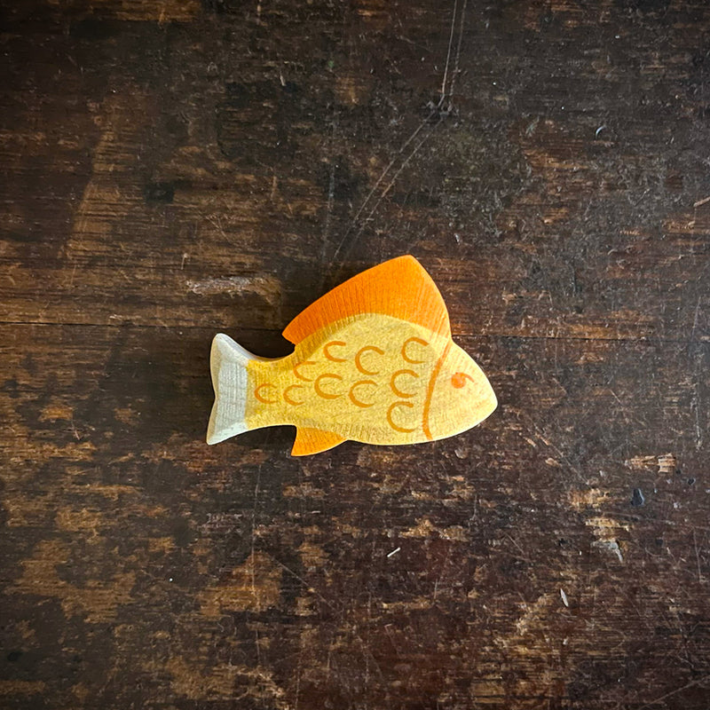 Handcrafted Wooden Fish - Yellow