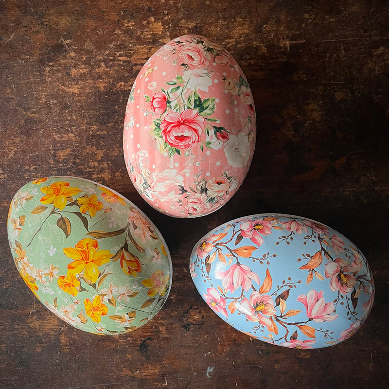 Paper Mache Large Easter Egg - Flowerage - More Options