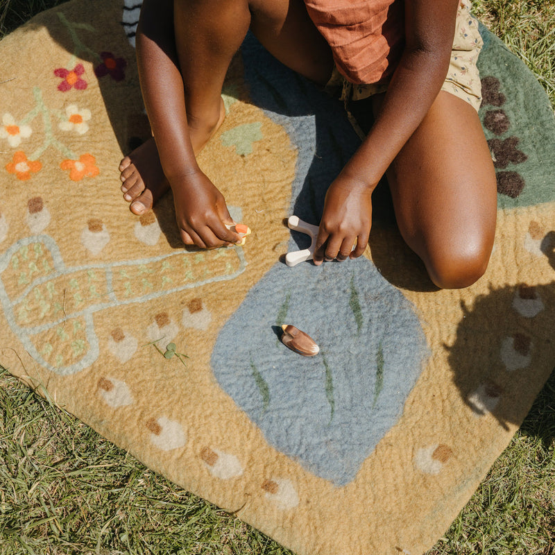 Felted Wool Farm Play Mat