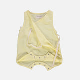 Baby Cotton Clematite Wrap Romper - Pastel Yellow