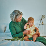 Baby Cotton Clematite Wrap Romper - Pastel Yellow