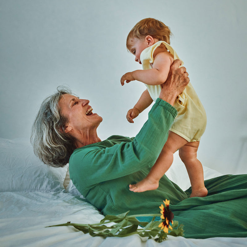 Baby Cotton Clematite Wrap Romper - Pastel Yellow