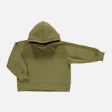 Cotton Fleece Citron Hooded Sweatshirt - Green Moss