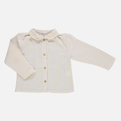 Kids Cotton Bambou Blouse - Pastel Yellow/Almond Milk Stripe