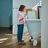 Kids Cotton Denim Pomelos Trousers - Blue