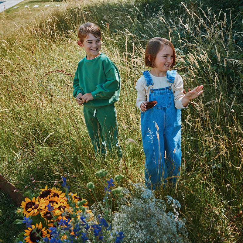 Kids Cotton Anicet Joggers - Deep Grass Green