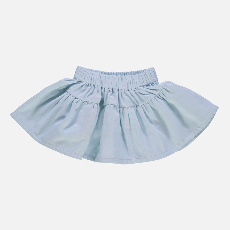 Kids Cotton Myosotis Summer Skirt - Baby Blue