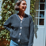 Women's Cotton Knit Mate Cardigan - Carbon